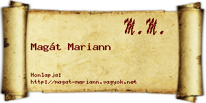 Magát Mariann névjegykártya
