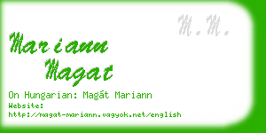 mariann magat business card