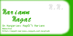 mariann magat business card